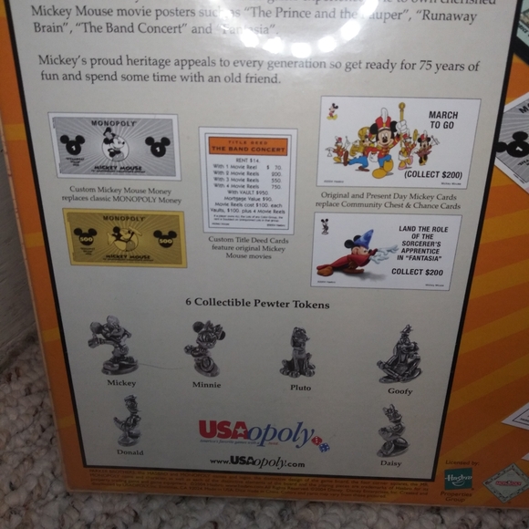 Vintage 2004 Monopoly Mickey Mouse 75th Anniversary Collectors Addition Game - Picture 6 of 8